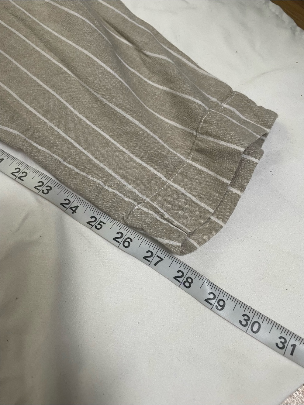 Beachlunchlounge Linen Blend Pinstripe Drawstring Pants XL Coastal Boho Casual - Picture 10 of 11